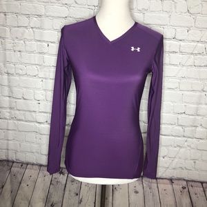 Purple Under Armour Heat Gear Tee